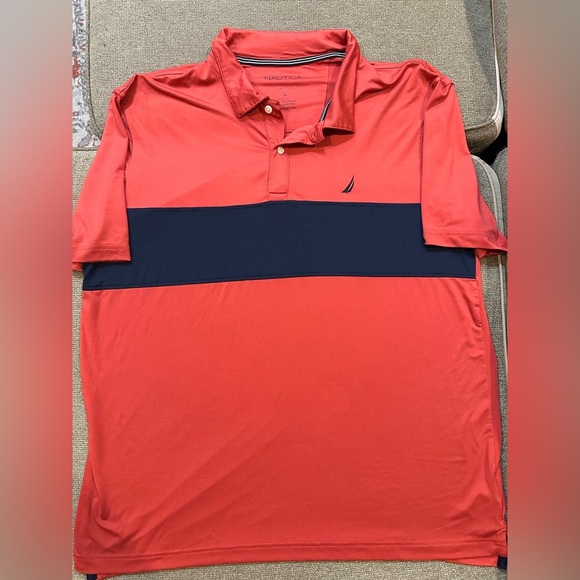 Nautica Color Block Classic Fit Shirt Sporty Design - Picture 7 of 11